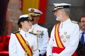 Royal Family Supports Princess Leonor at Flag Swearing Ceremony - Spain