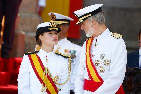 Royal Family Supports Princess Leonor at Flag Swearing Ceremony - Spain