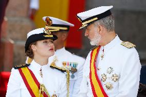 Royal Family Supports Princess Leonor at Flag Swearing Ceremony - Spain