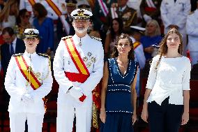 Royal Family Supports Princess Leonor at Flag Swearing Ceremony - Spain