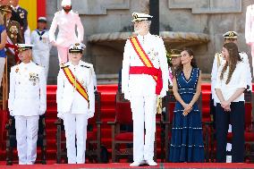 Royal Family Supports Princess Leonor at Flag Swearing Ceremony - Spain