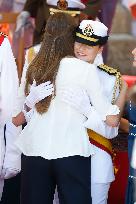 Royal Family Supports Princess Leonor at Flag Swearing Ceremony - Spain