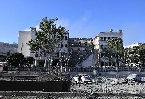 Syrian Army HQ Hit in Israeli Strikes - Damascus