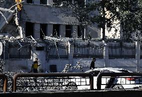 Syrian Army HQ Hit in Israeli Strikes - Damascus