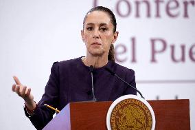 President Claudia Sheinbaum Holds Briefing Conference - Mexico