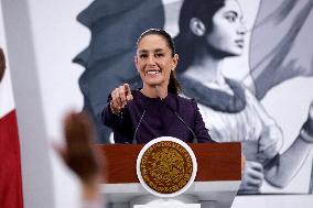 President Claudia Sheinbaum Holds Briefing Conference - Mexico