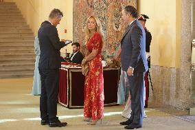 King and Queen of Spain Host Princess of Asturias Foundation Meeting - Madrid