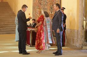 King and Queen of Spain Host Princess of Asturias Foundation Meeting - Madrid