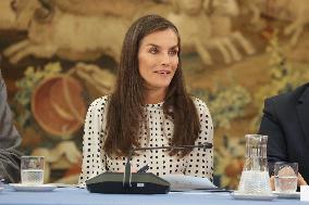 King and Queen of Spain Host Princess of Asturias Foundation Meeting - Madrid