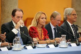 King and Queen of Spain Host Princess of Asturias Foundation Meeting - Madrid