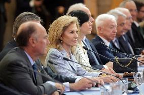 King and Queen of Spain Host Princess of Asturias Foundation Meeting - Madrid