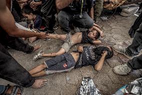 Israel Targets House in Gaza - Gaza City