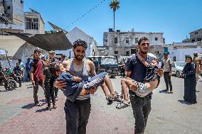 Israel Targets House in Gaza - Gaza City