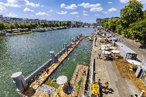 Illustration - Swimming in the Seine - Paris