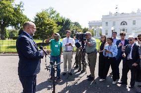 Director of the United States Office of Management and Budget (OMB) Russell Vought speaks at White House