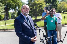 Director of the United States Office of Management and Budget (OMB) Russell Vought speaks at White House