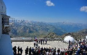 Macron At UNESCO Bid Presentation - Bagneres-de-Bigorre