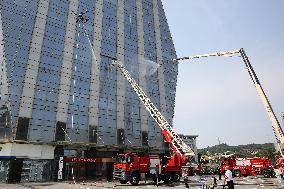High-rise Building Fire Rescue Drill