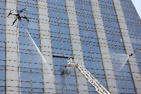 High-rise Building Fire Rescue Drill