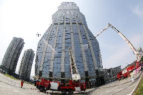High-rise Building Fire Rescue Drill