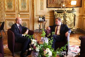 Jean-Noel Barrot Receives Johann Wadephul - Paris