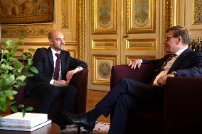 Jean-Noel Barrot Receives Johann Wadephul - Paris