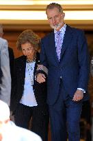 King Felipe And Queen Sofia Receives In Audience - Madrid