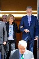 King Felipe And Queen Sofia Receives In Audience - Madrid