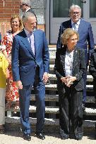 King Felipe And Queen Sofia Receives In Audience - Madrid