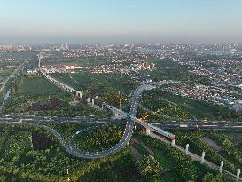 High-Speed Rail Bridge Middle Span Closed in Hebei - China