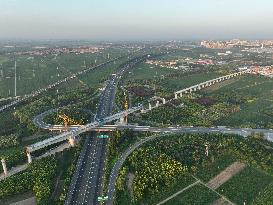 High-Speed Rail Bridge Middle Span Closed in Hebei - China