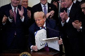 Donald Trump signs S.1582 GENIUS Act - Washington