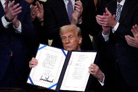 Donald Trump signs S.1582 GENIUS Act - Washington