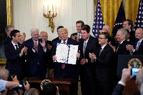 Donald Trump signs S.1582 GENIUS Act - Washington