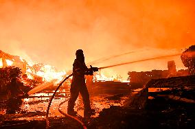 Warehouse Fire in Jahra Governorate - Kuwait