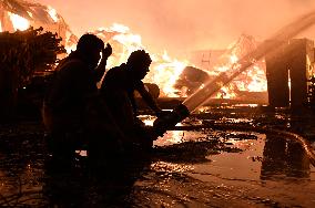 Warehouse Fire in Jahra Governorate - Kuwait