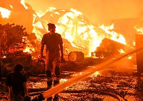 Warehouse Fire in Jahra Governorate - Kuwait