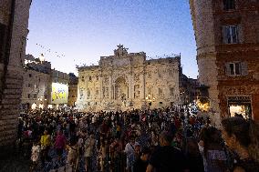 Trevi Fountain In Summer - Rome