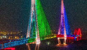 Changtai Yangtze River Bridge Landscape Lighting Test