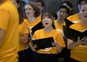 World Youth Choir performance at Sagrada Familia