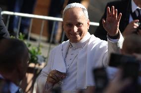 Pope Leo XIV Arrives in Albano - Italy