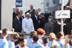 Pope Leo XIV Arrives in Albano - Italy
