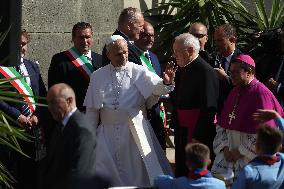 Pope Leo XIV Arrives in Albano - Italy