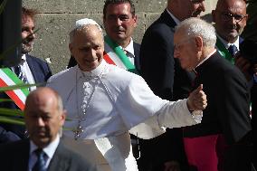 Pope Leo XIV Arrives in Albano - Italy