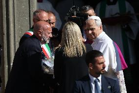 Pope Leo XIV Arrives in Albano - Italy