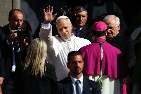 Pope Leo XIV Arrives in Albano - Italy