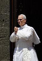 Pope Leo XIV Leads The Angelus Prayer - Castel Gandolfo