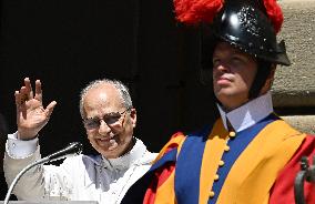 Pope Leo XIV Leads The Angelus Prayer - Castel Gandolfo