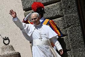 Pope Leo XIV Leads The Angelus Prayer - Castel Gandolfo
