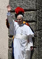Pope Leo XIV Leads The Angelus Prayer - Castel Gandolfo
